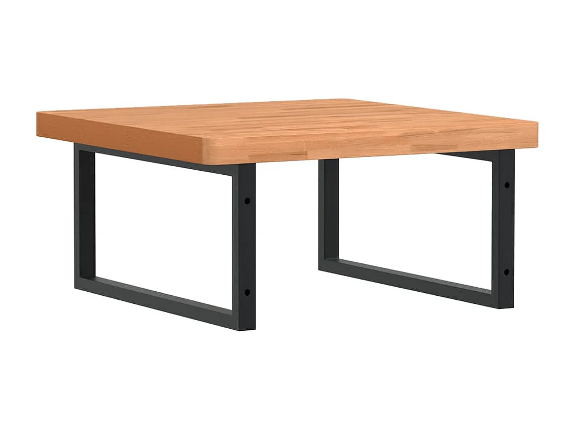 Badkamer wandschap staal en massief beukenhout