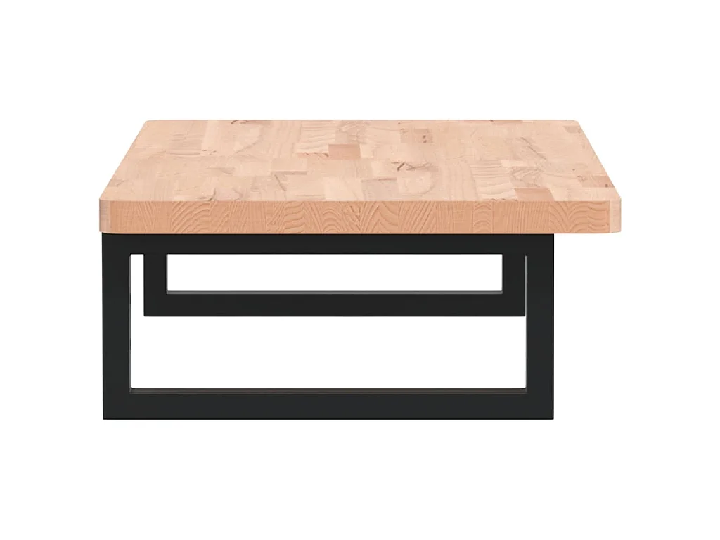Waschbeckenregal Wandmontage Stahl und Massivholz Buche