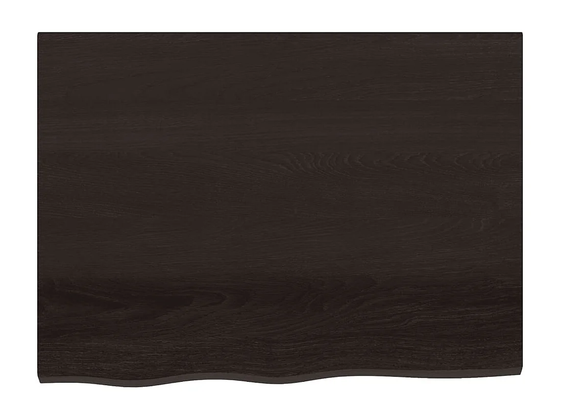 Waschtischplatte mit Halterung Stahl und Massivholz Eiche