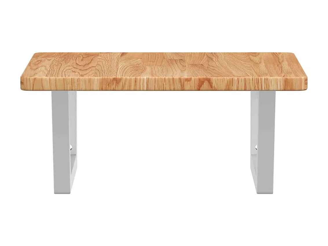 Badkamer wandschap staal en massief eikenhout