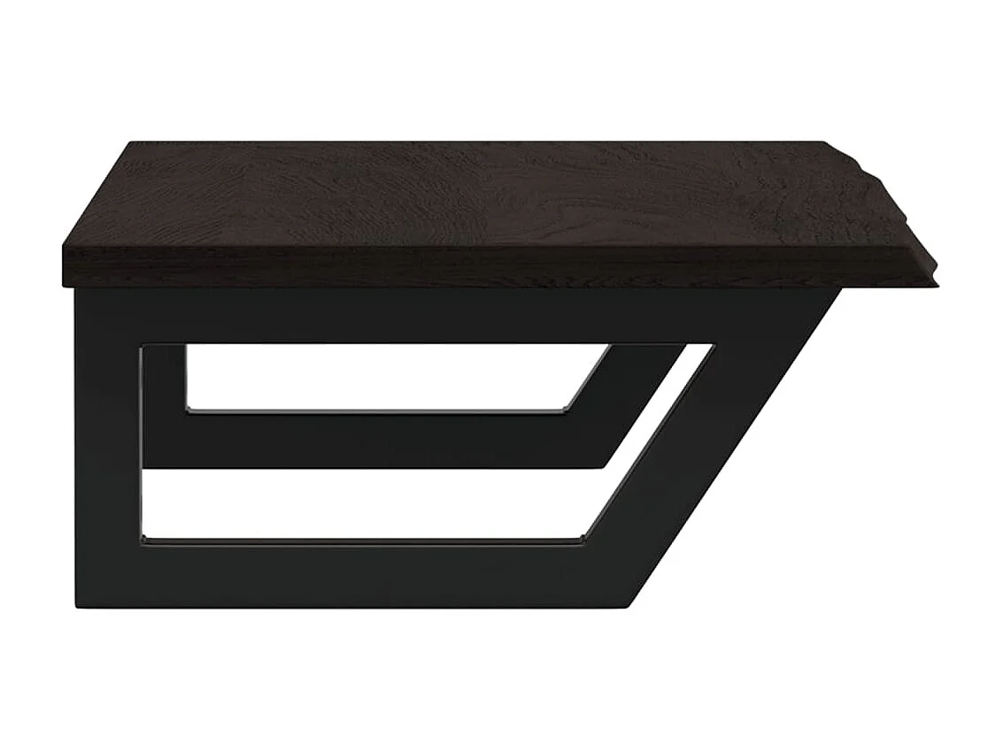 Prateleira de parede p/ lavatório aço/madeira carvalho maciça