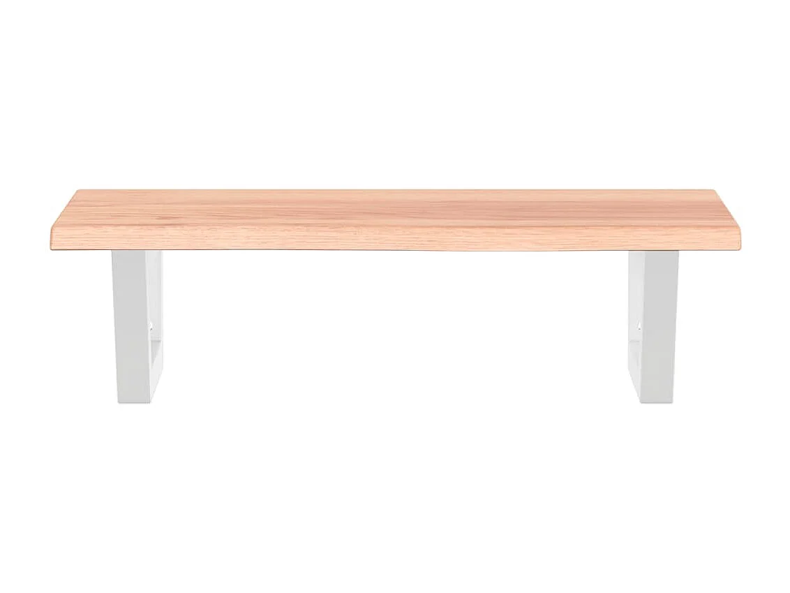 Estante de lavabo de pared de acero y madera maciza de roble