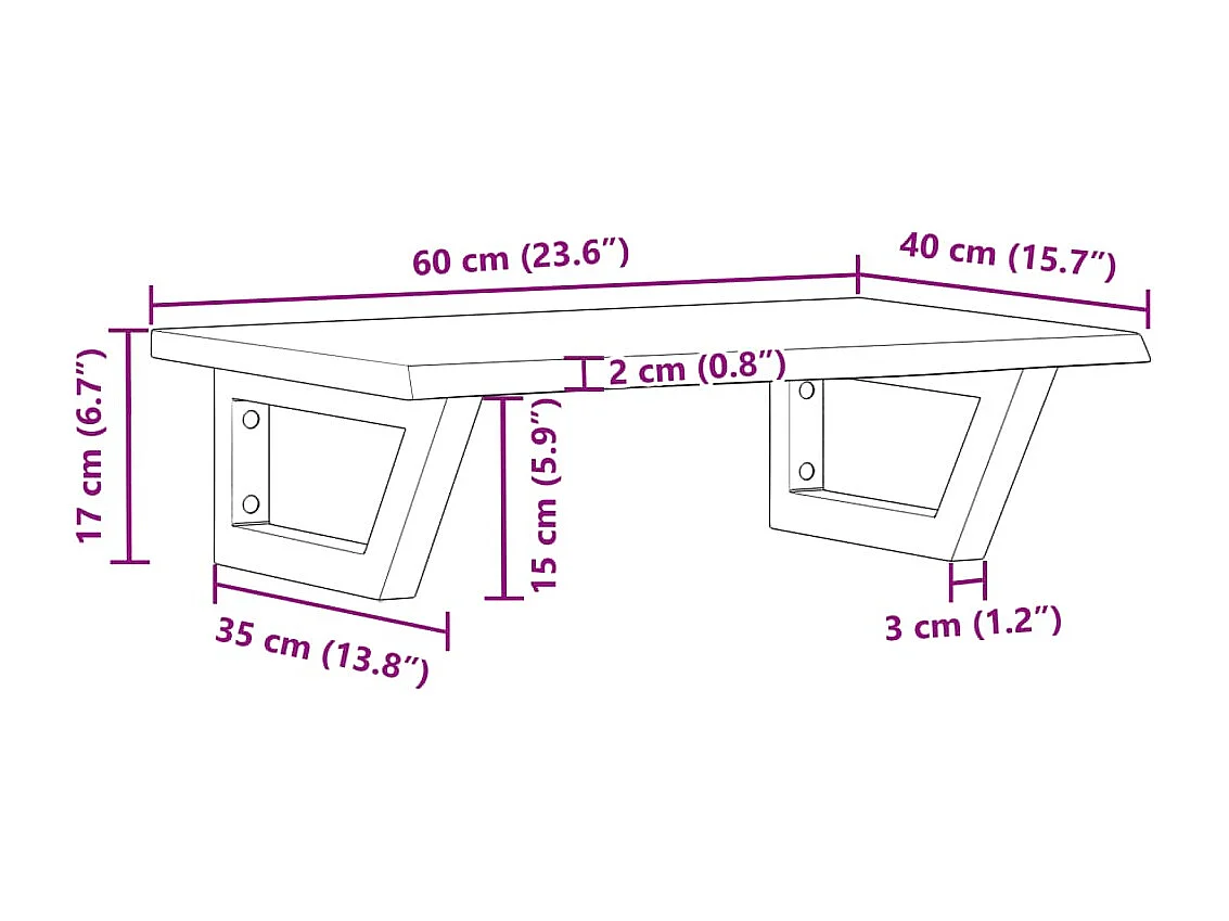 Badkamer wandschap staal en massief eikenhout