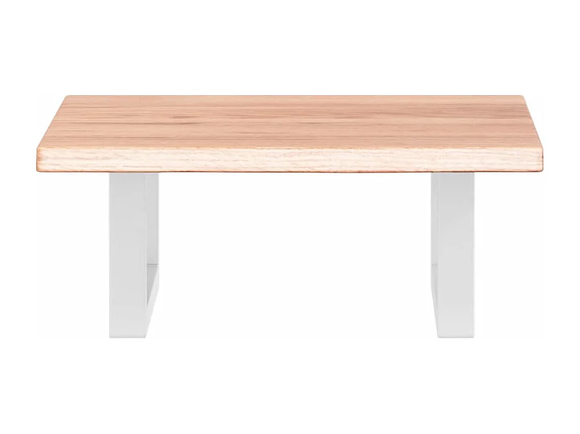 Étagère de vasque murale acier et bois de chêne massif