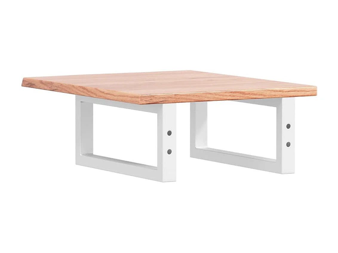 Étagère de vasque murale acier et bois de chêne massif