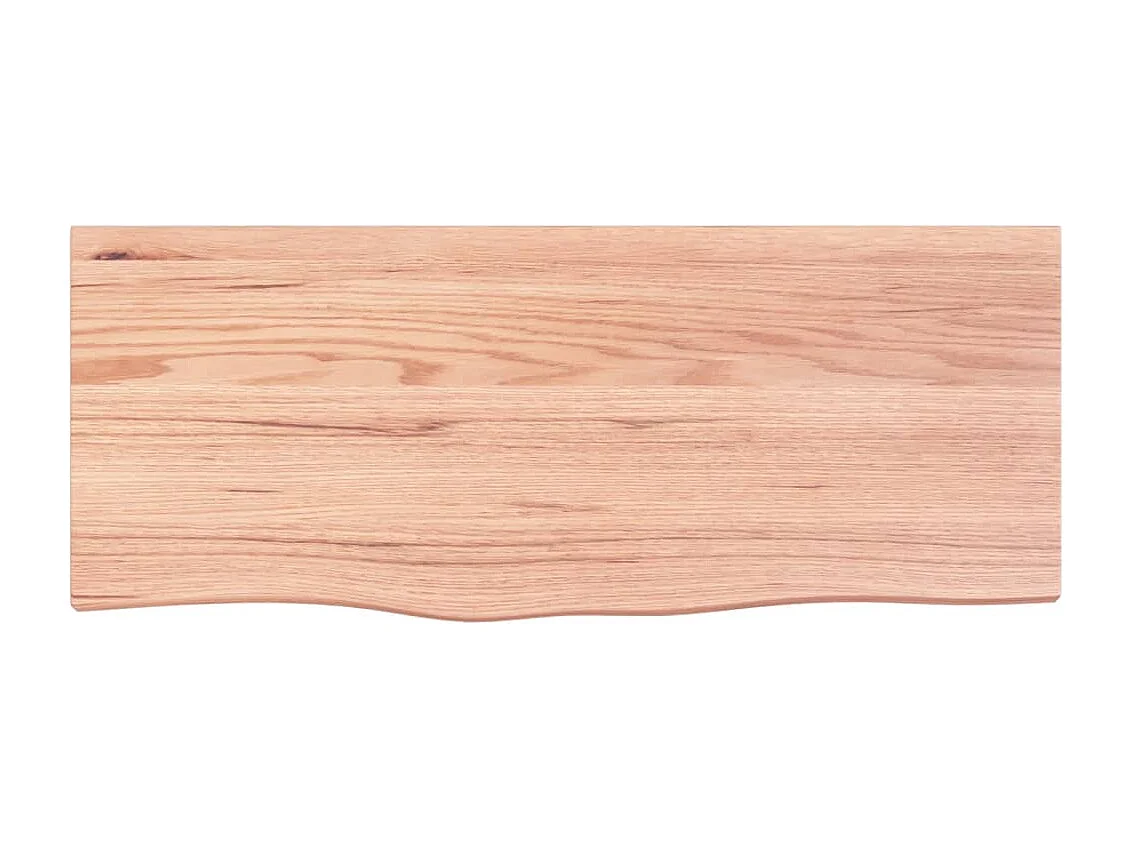 Waschtischplatte mit Halterung Stahl und Massivholz Eiche