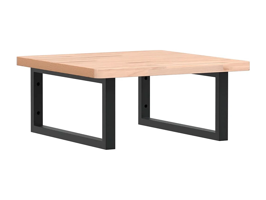 Badkamer wandschap staal en massief beukenhout