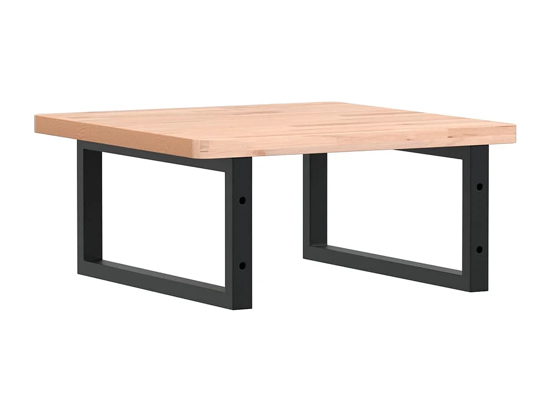 Badkamer wandschap staal en massief beukenhout