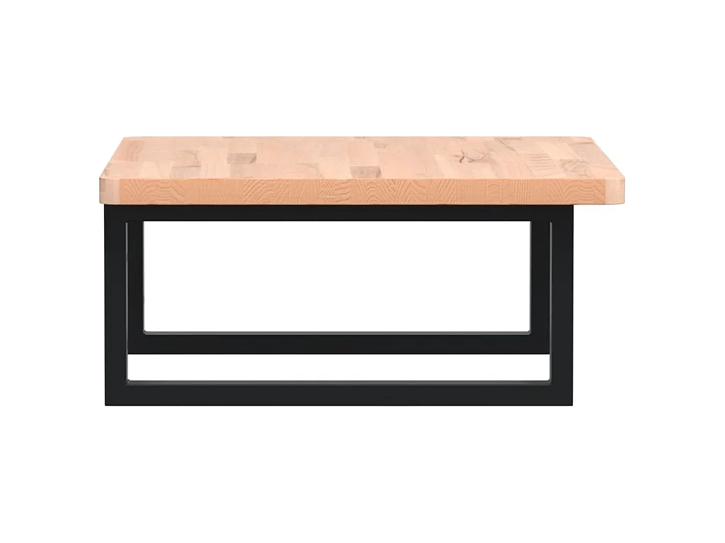 Waschbeckenregal Wandmontage Stahl und Massivholz Buche