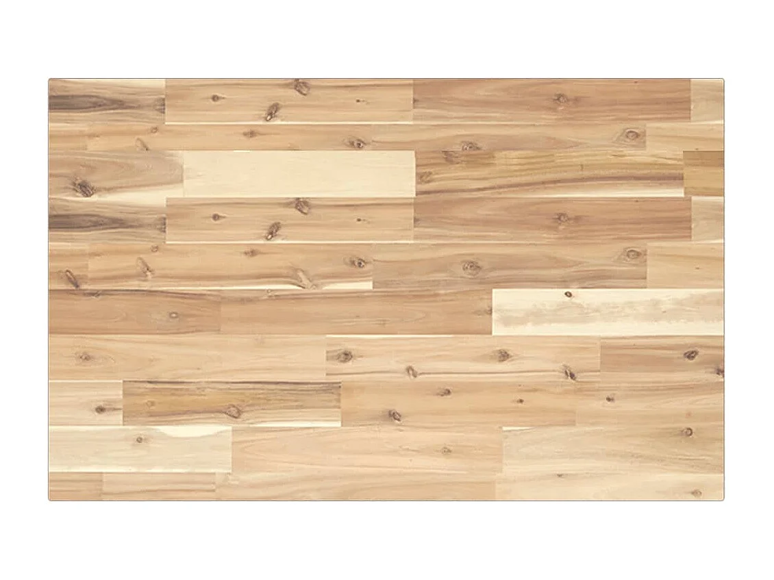 Étagère de vasque murale acier et bois massif d'acacia