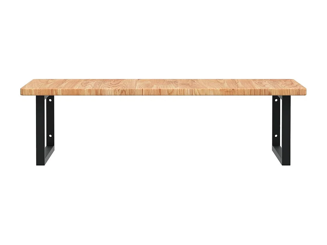 Badkamer wandschap staal en massief eikenhout