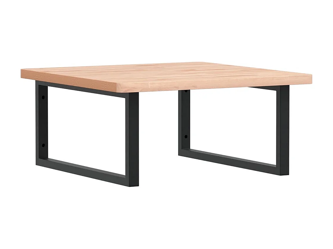 Étagère de vasque murale acier et bois massif de hêtre