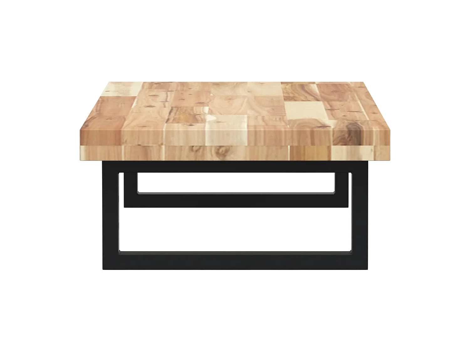 Waschbeckenregal Wandmontage Stahl und Akazienholz