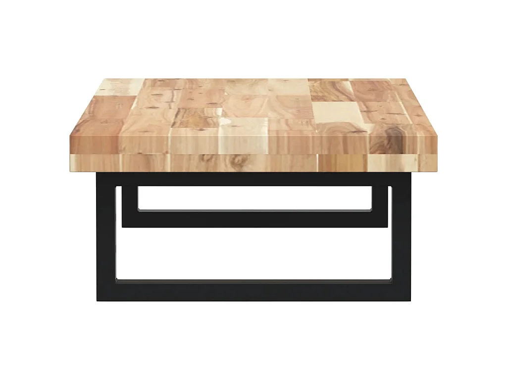 Badkamer wandschap staal en massief acaciahout