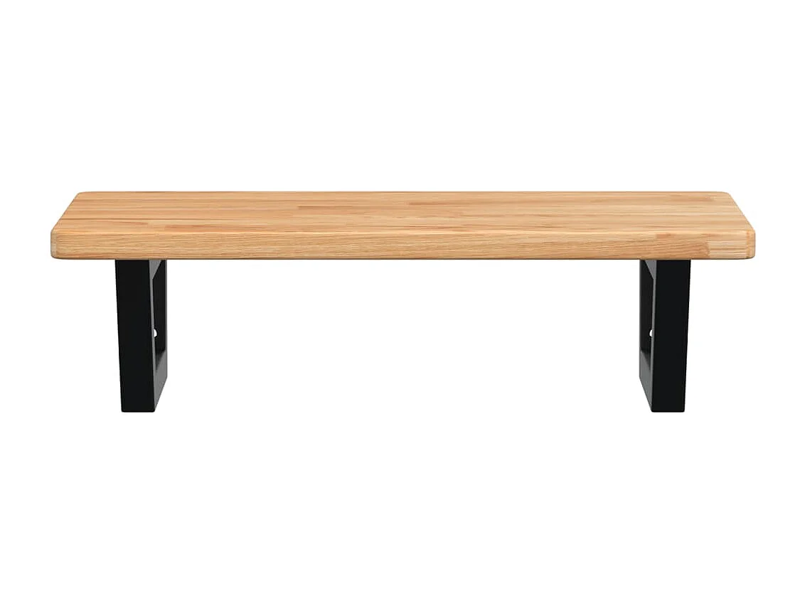 Badkamer wandschap staal en massief eikenhout