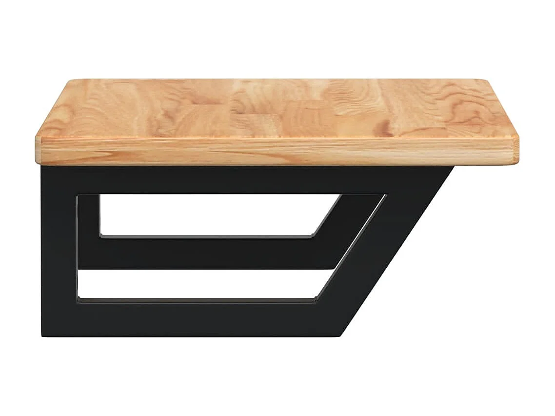 Badkamer wandschap staal en massief eikenhout