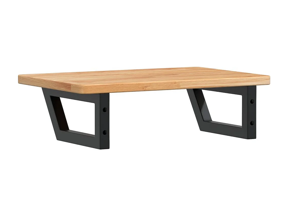 Badkamer wandschap staal en massief eikenhout