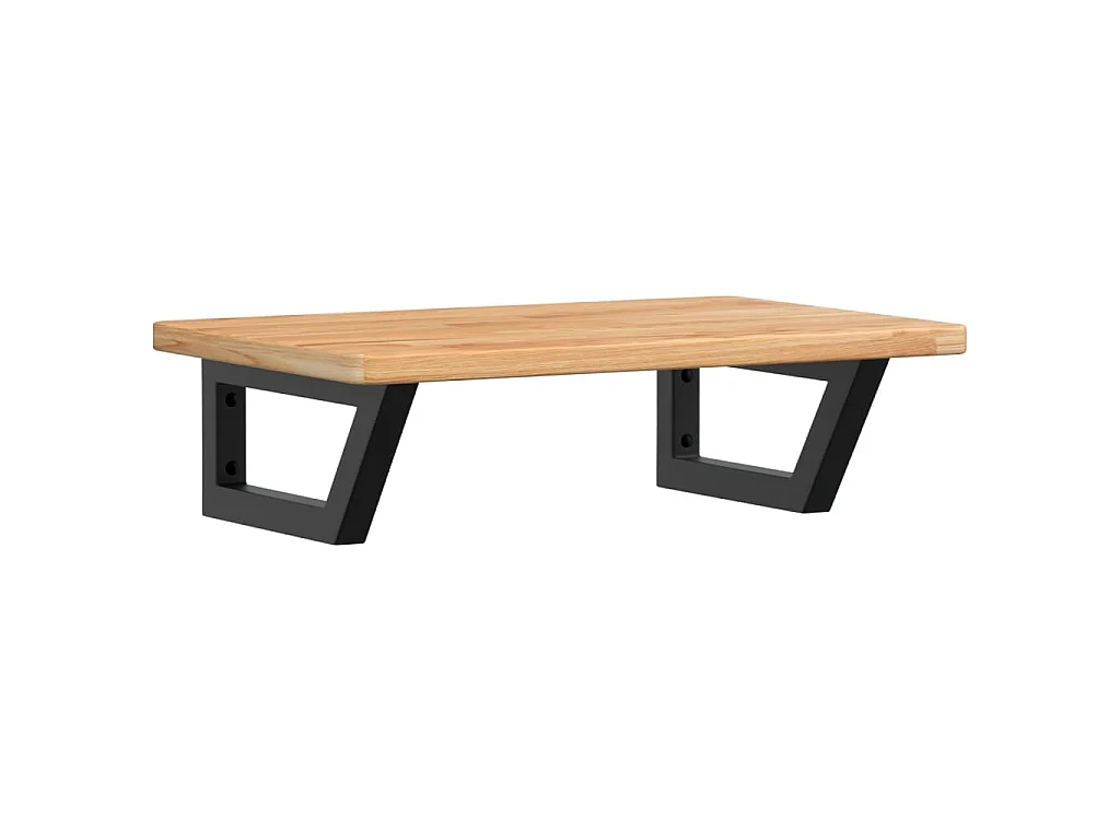 Badkamer wandschap staal en massief eikenhout