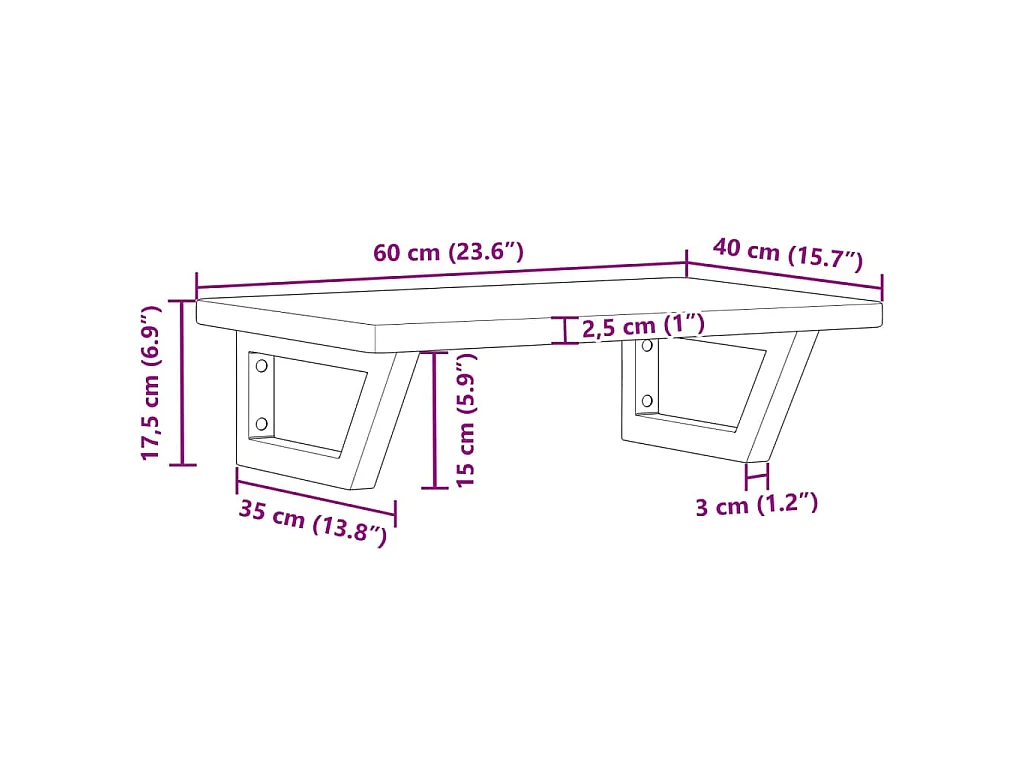 Badkamer wandschap staal en massief eikenhout