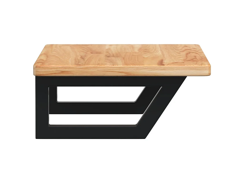 Badkamer wandschap staal en massief eikenhout