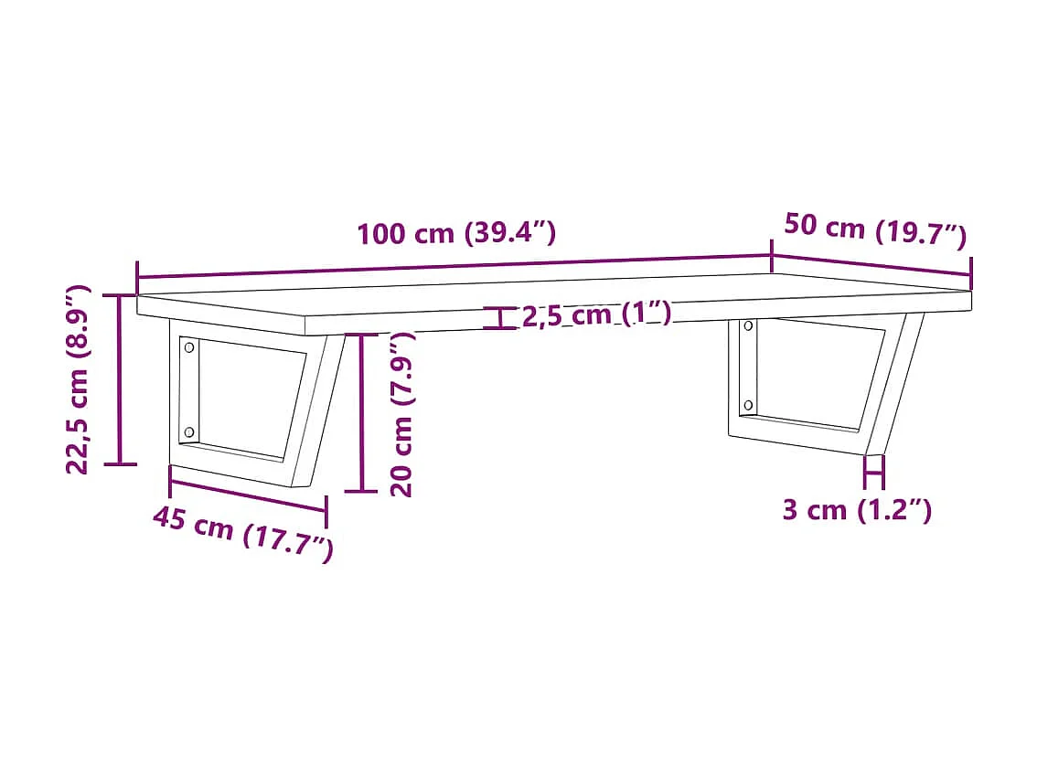 Badkamer wandschap staal en massief beukenhout