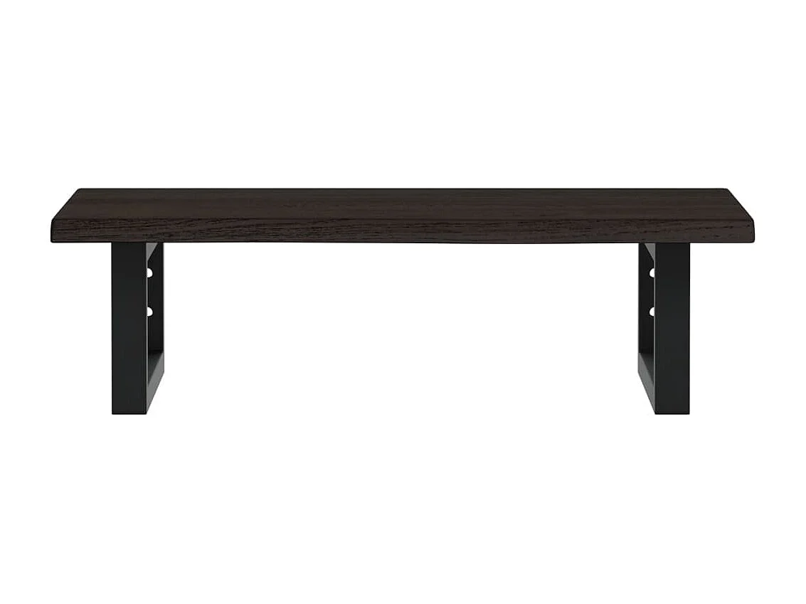 Waschtischplatte mit Halterung Stahl und Massivholz Eiche