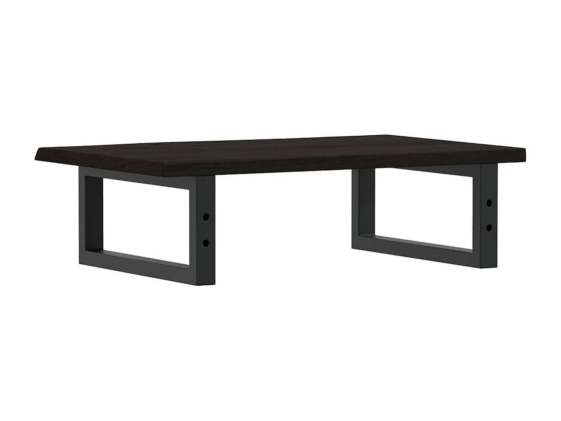 Waschtischplatte mit Halterung Stahl und Massivholz Eiche