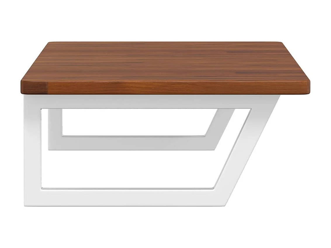 Waschtischplatte mit Halterung Stahl und Massivholz Eiche