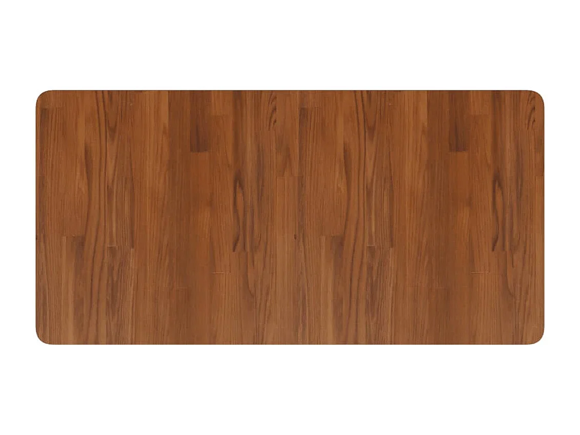 Waschtischplatte mit Halterung Stahl und Massivholz Eiche