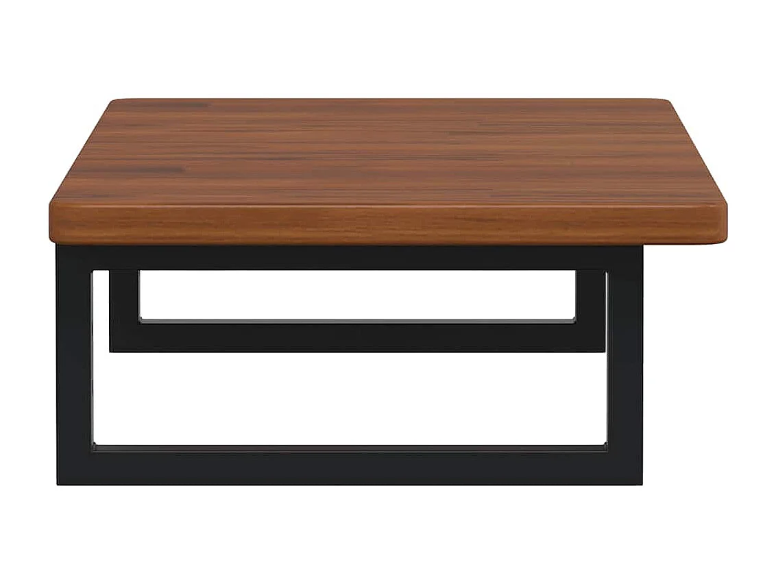 Étagère de vasque murale acier et bois de chêne massif