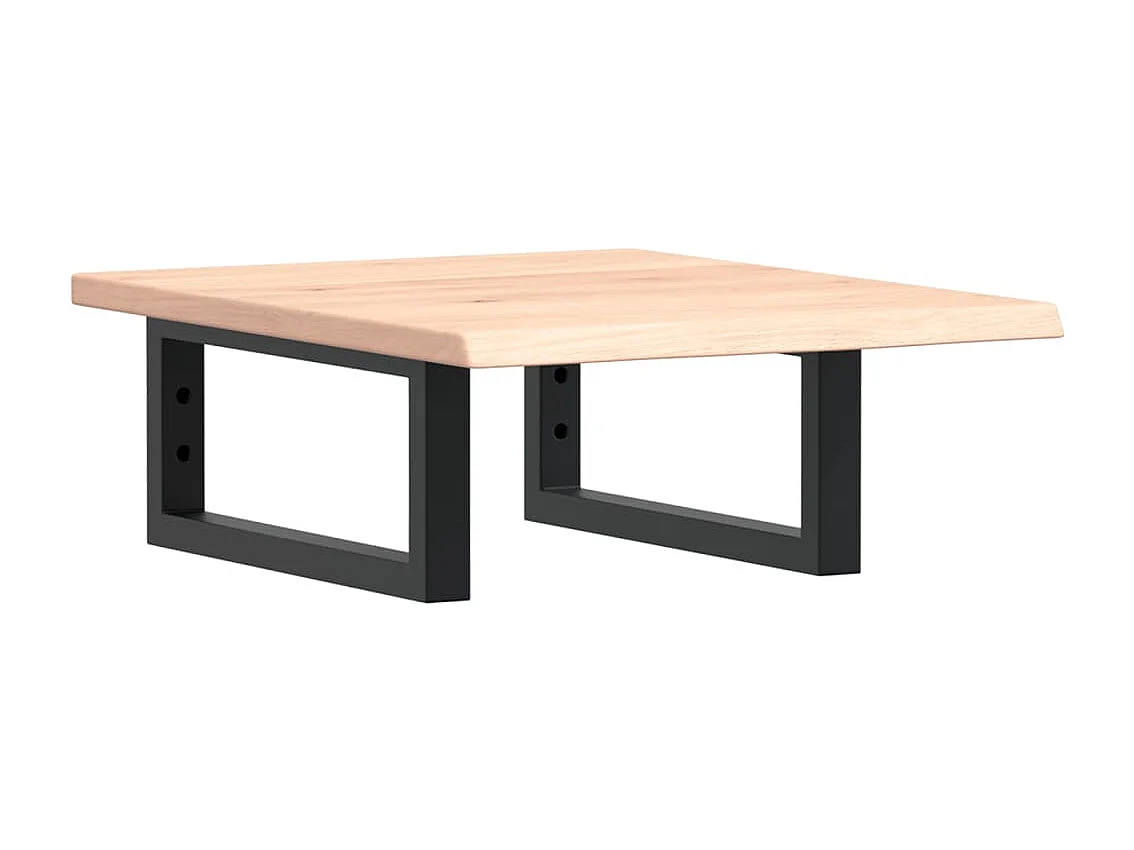 Badkamer wandschap staal en massief eikenhout