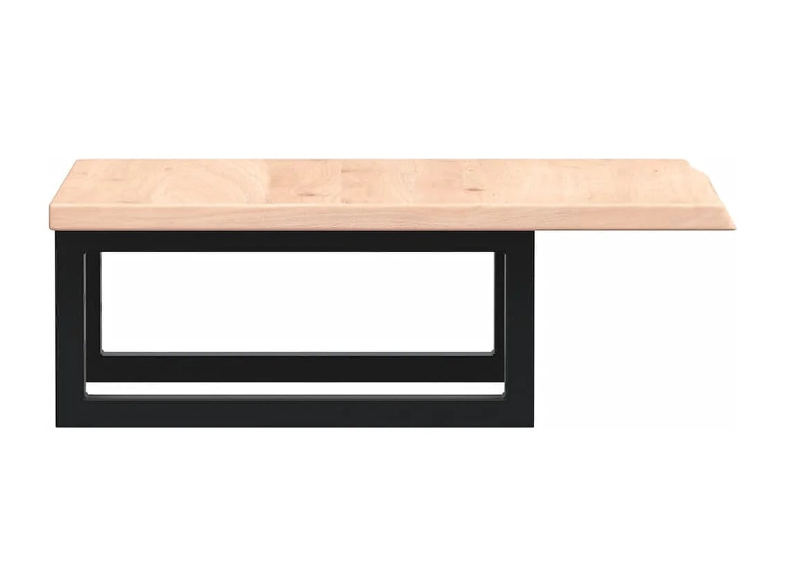 Badkamer wandschap staal en massief eikenhout