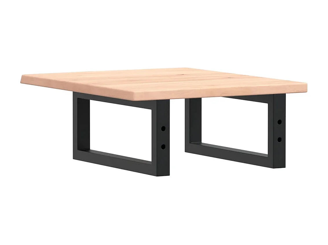 Badkamer wandschap staal en massief eikenhout