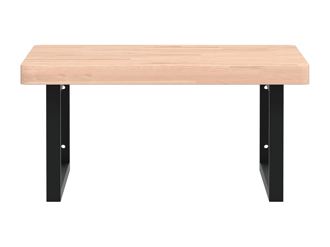 Badkamer wandschap staal en massief beukenhout