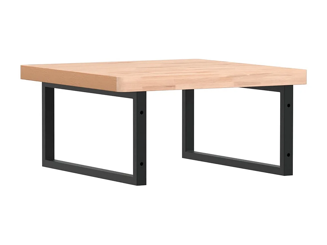 Badkamer wandschap staal en massief beukenhout