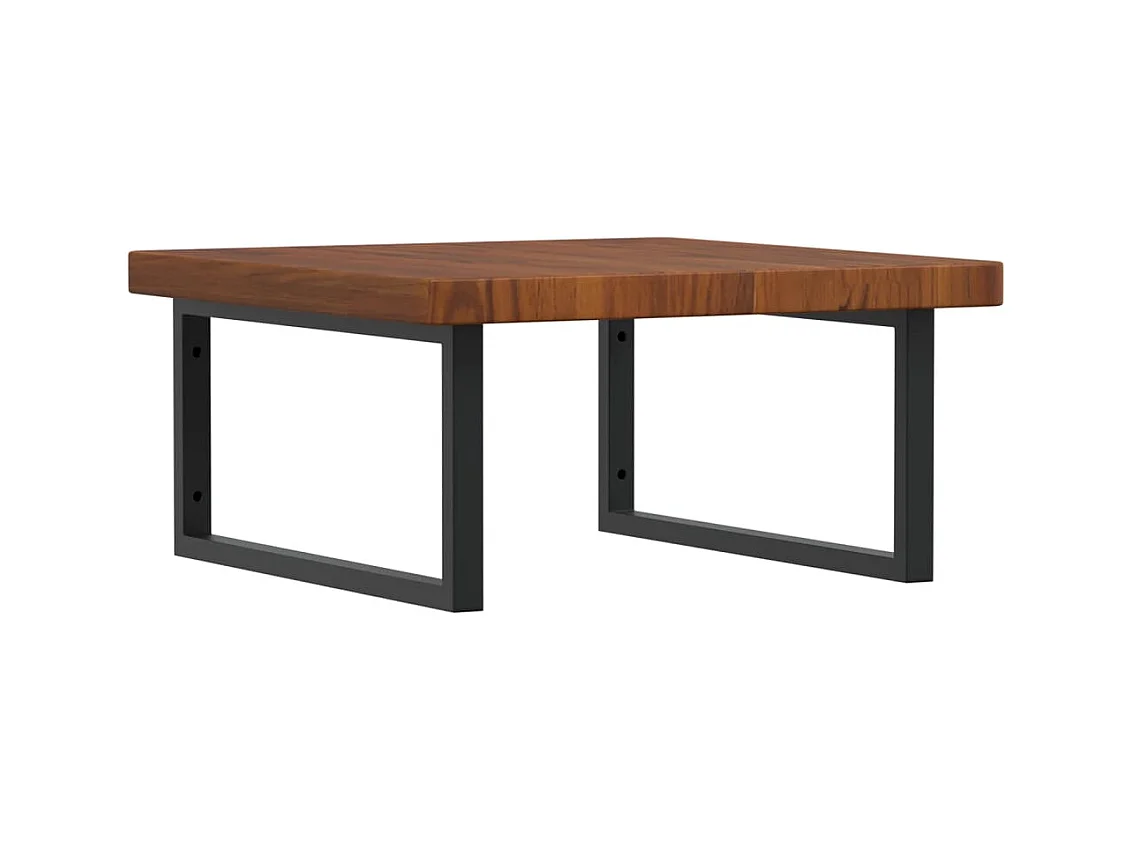 Badkamer wandschap staal en massief eikenhout