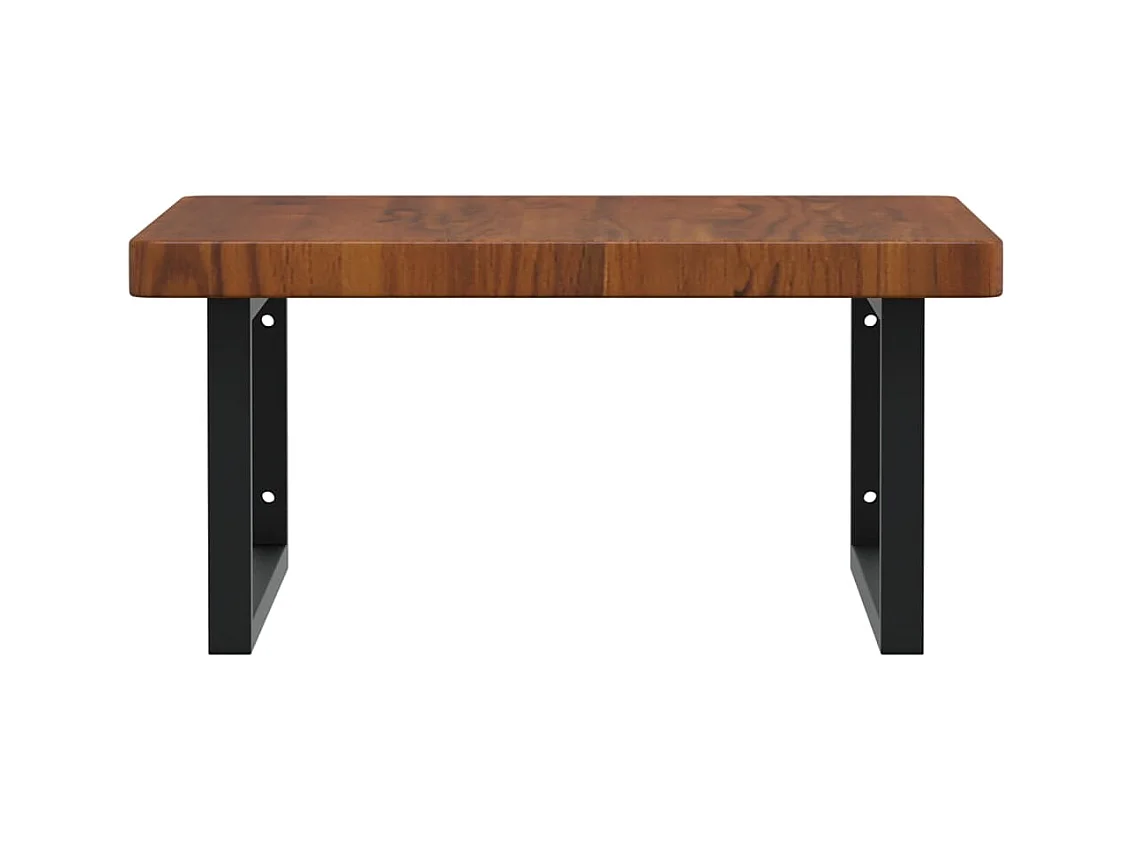 Badkamer wandschap staal en massief eikenhout