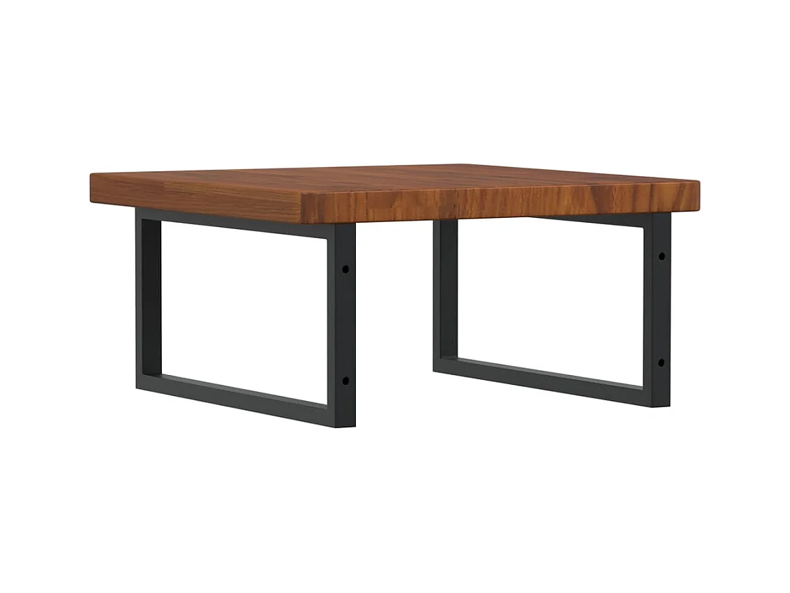 Badkamer wandschap staal en massief eikenhout