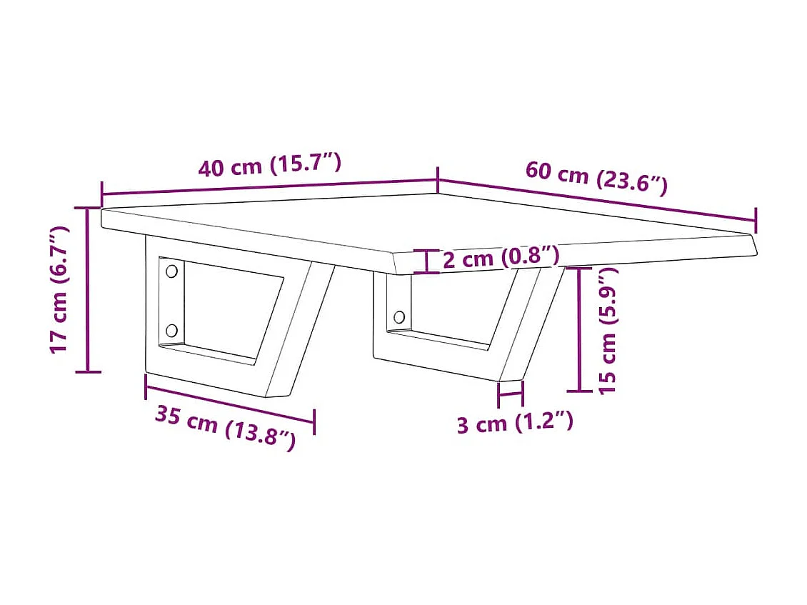 Badkamer wandschap staal en massief eikenhout
