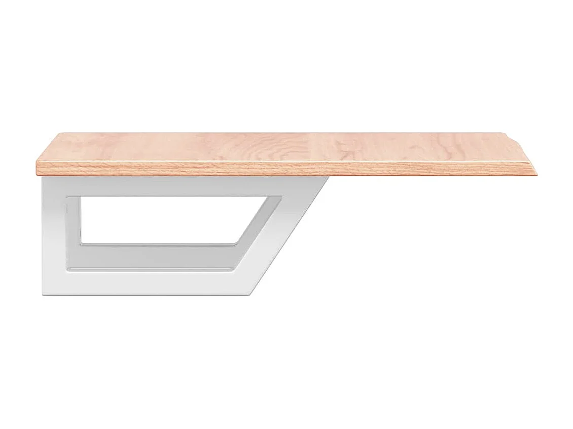 Badkamer wandschap staal en massief eikenhout