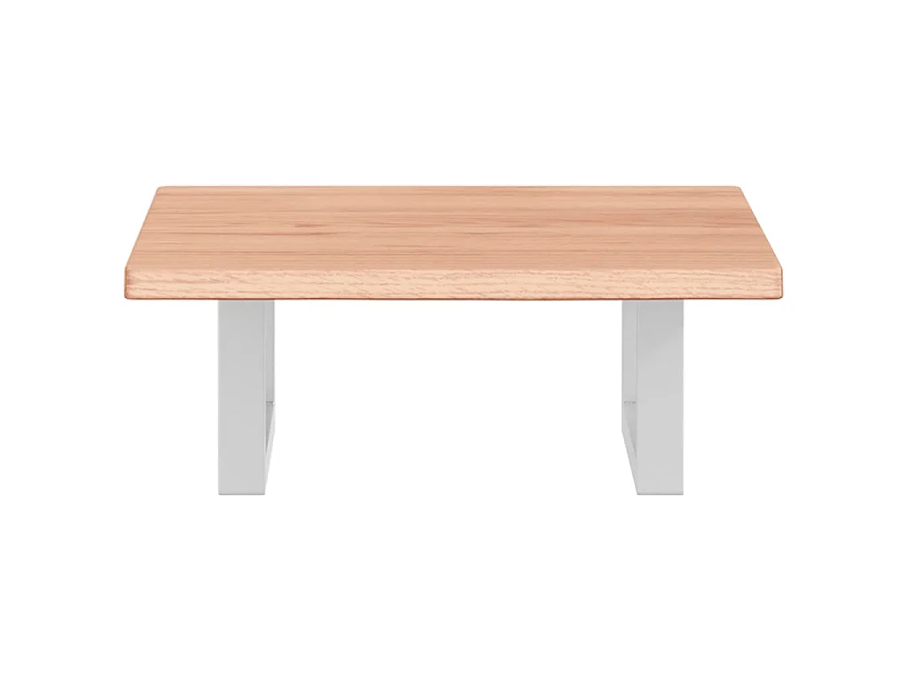 Waschtischplatte mit Halterung Stahl und Massivholz Eiche