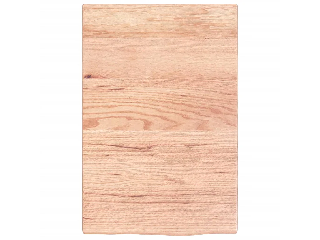 Waschtischplatte mit Halterung Stahl und Massivholz Eiche