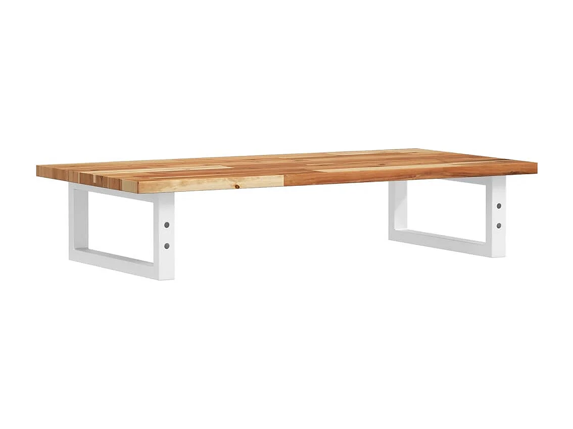 Waschbeckenregal Wandmontage Stahl und Akazienholz