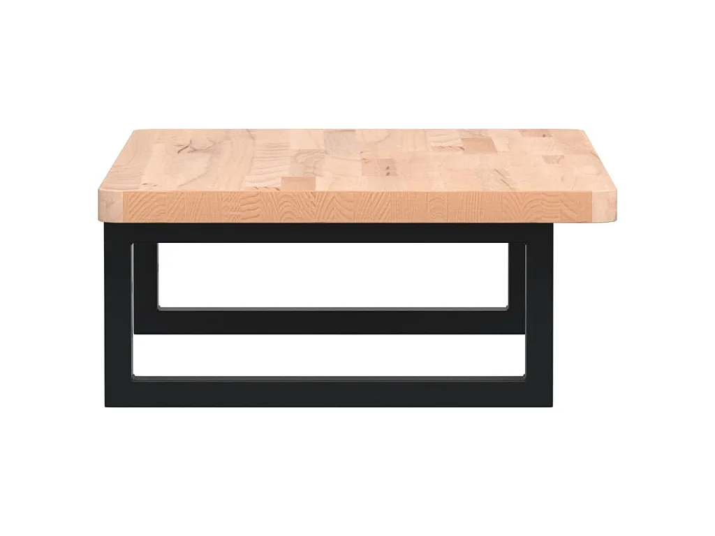 Waschbeckenregal Wandmontage Stahl und Massivholz Buche