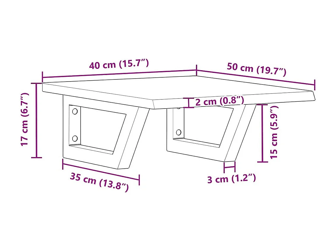 Badkamer wandschap staal en massief eikenhout