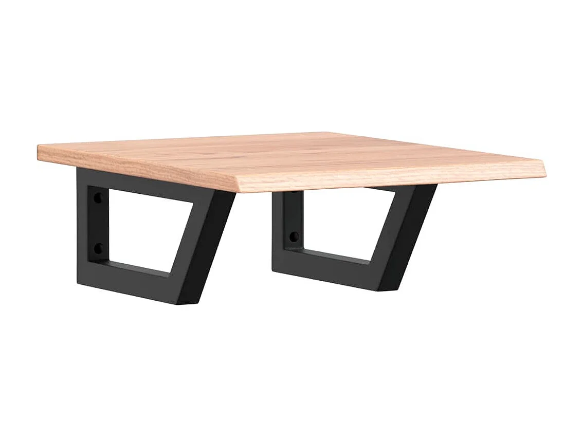 Badkamer wandschap staal en massief eikenhout