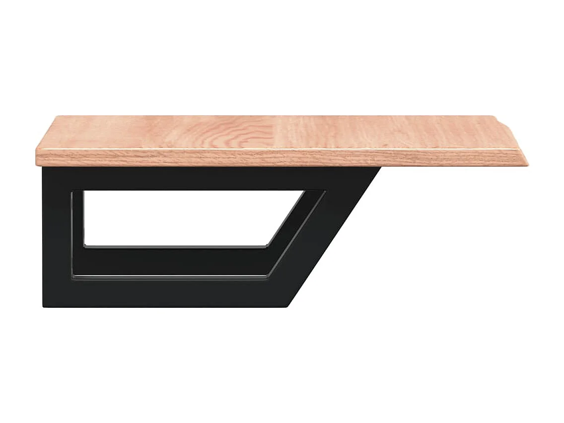 Badkamer wandschap staal en massief eikenhout