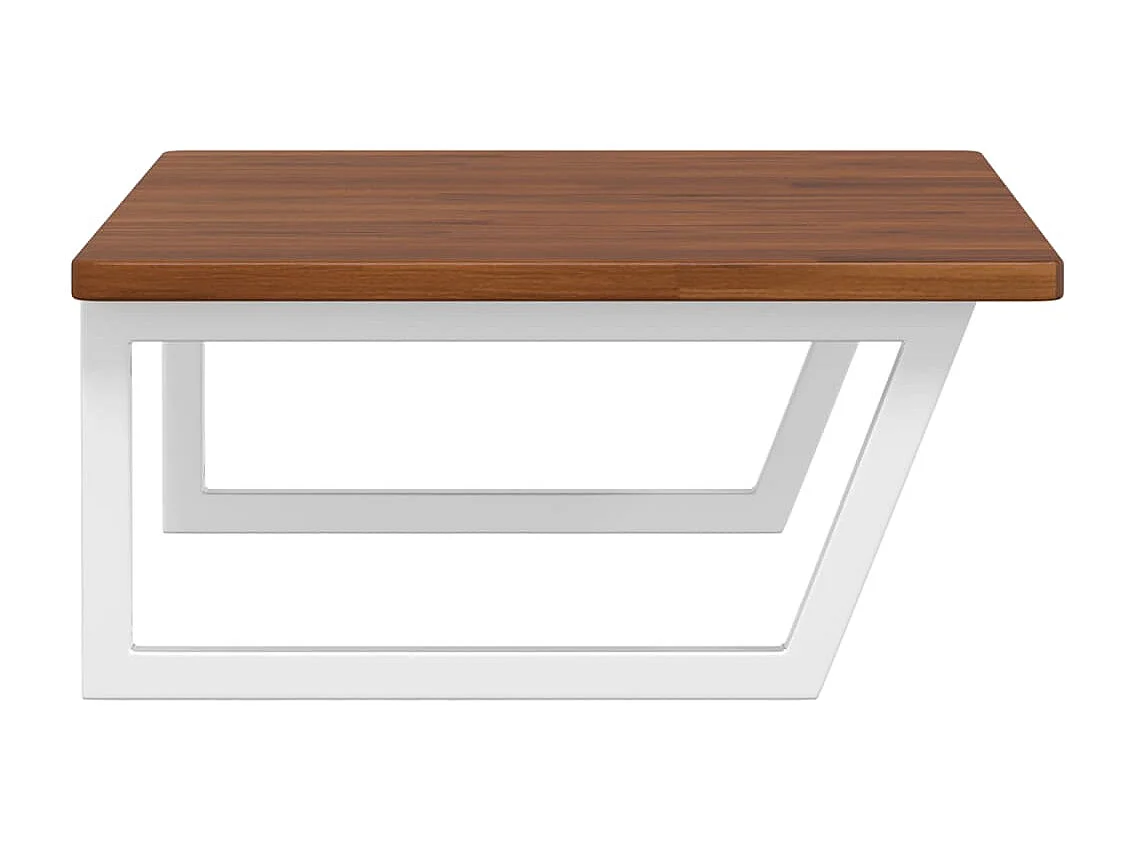 Ripiano a Parete per Lavabo in Acciaio e Massello di Rovere