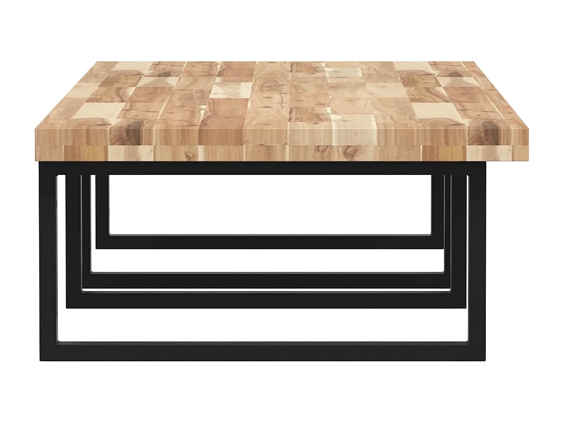 Prateleira de parede p/ lavatório aço/madeira de acácia maciça