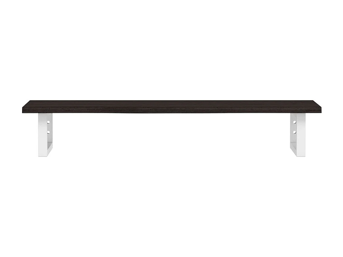 Prateleira de parede p/ lavatório aço/madeira carvalho maciça